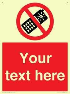 Custom No camera phones Sign